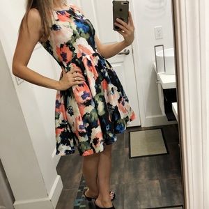 Danny Nicole Fit And Flare Floral Dress 